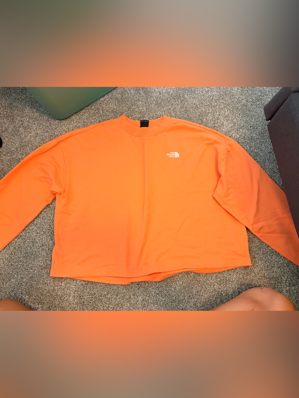 The North Face Orange Logo Crewneck Sweatshirt